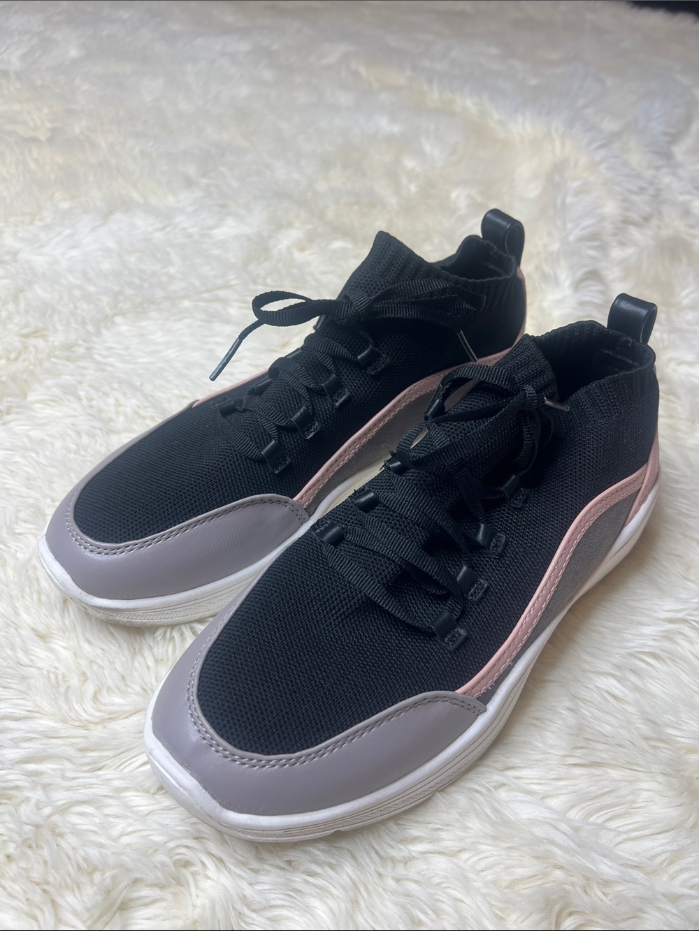 a new day Black Knit Sneakers